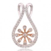 Beautifully Crafted Diamond Pendant Set with Matching Earrings in 18k gold with Certified Diamonds - PD1347P